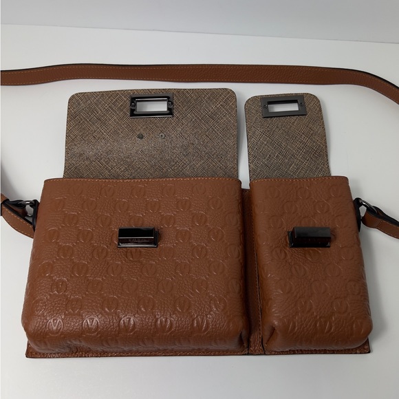 Valentino by Mario Valentino
Paul Monogram-Embossed Leather Crossbody Bag - Picture 9 of 11